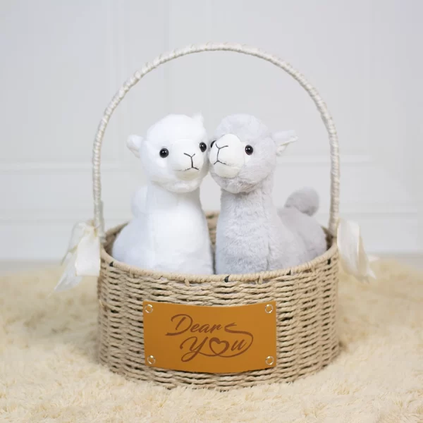 Dear Alpaca Twins Hamper (White & Grey)