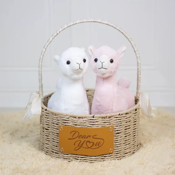 Dear Alpaca Twins Hamper (White & Pink)